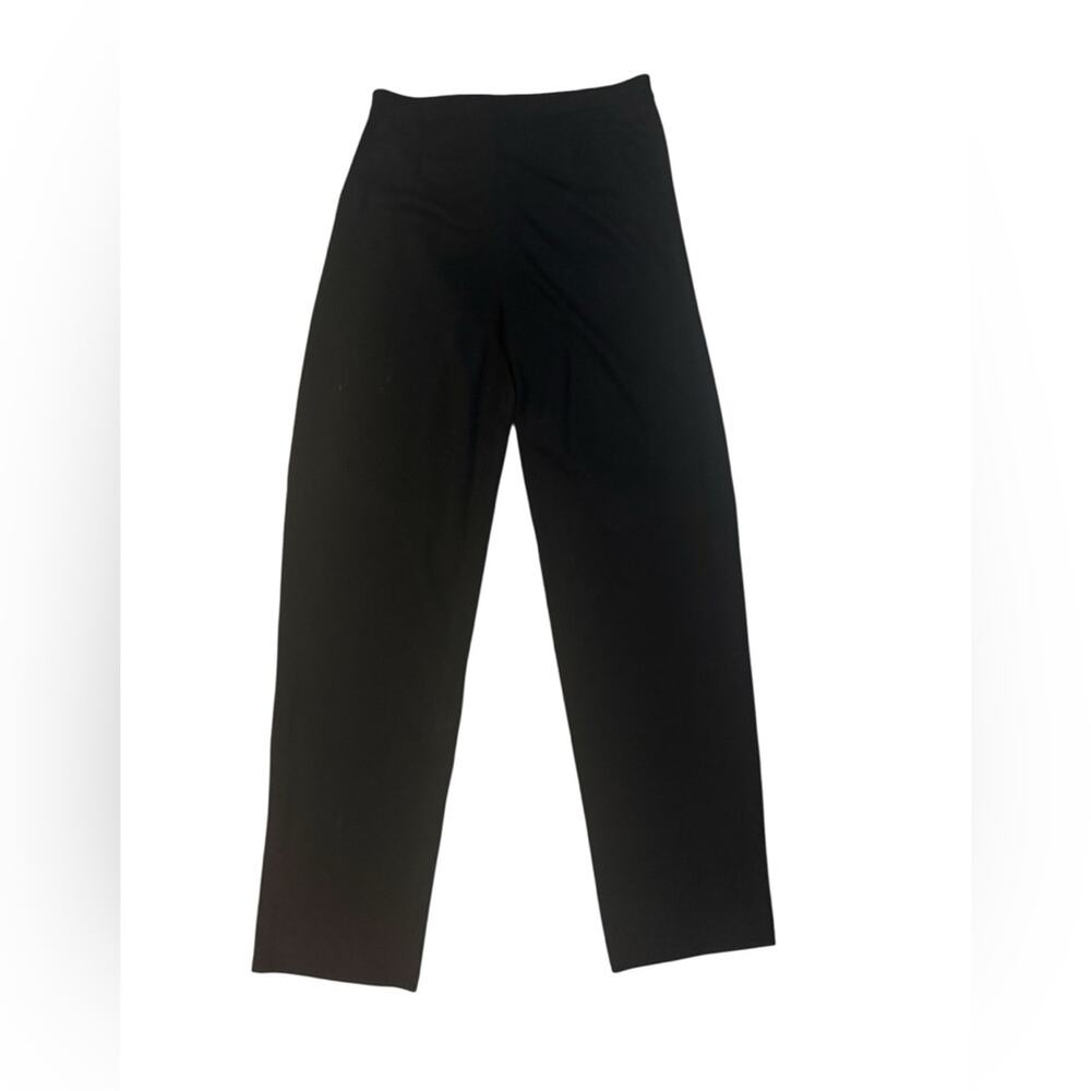 Misook Black Travel Knit Pull On Straight Leg Pants Career Minimalist Pant Sz M